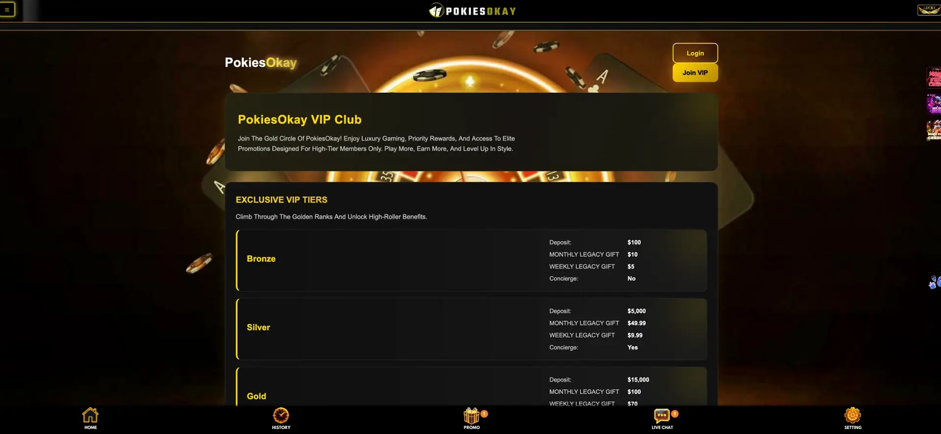 VIP club overview